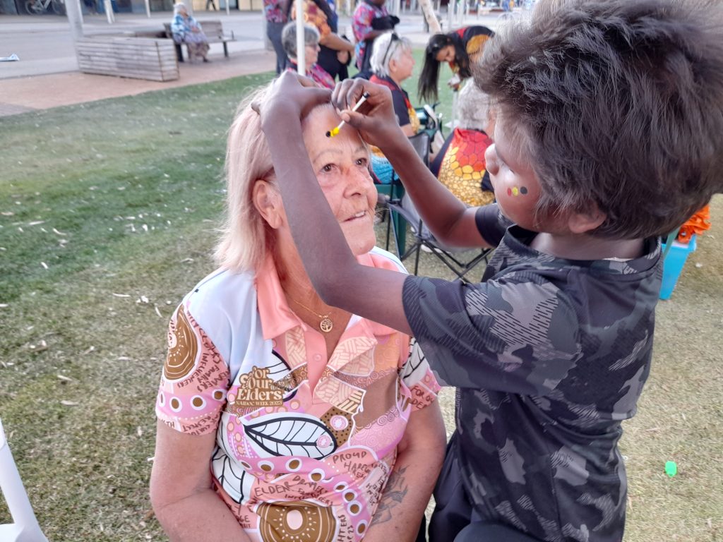 Boy face painting